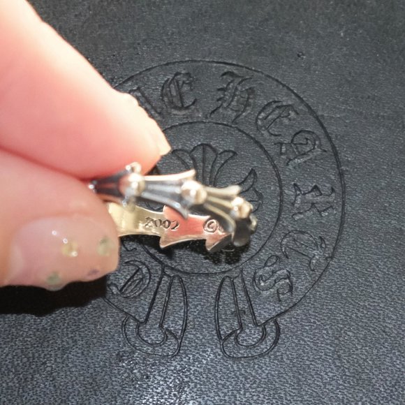 Sold Chrome Hearts Cross Tail Sterling Silver Ring - Picture 4 of 5
